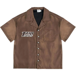 TRIPLE SEVENS X SNIPER GANG 7SNIPER NYLON BUTTON UP BROWN SET