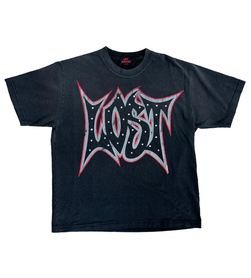 LOST INTRICACY LOST OUTLINE TEE BLACK/RED