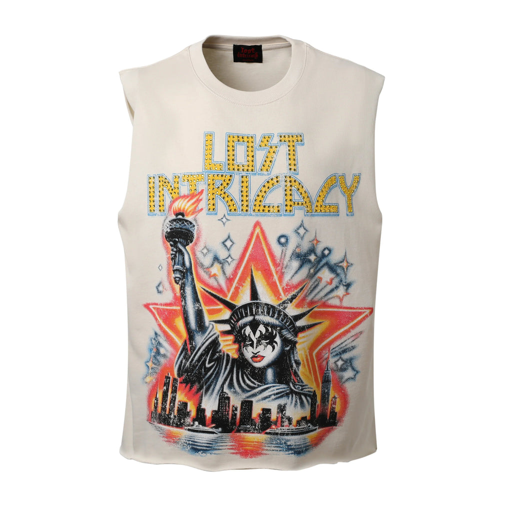 Lost Intricacy Kiss Liberty Sleeveless Shirt