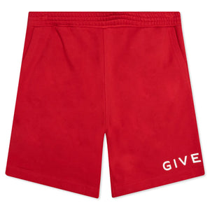 GIVENCHY ARCHETYPE BERMUDA SHORTS - VERMILLION