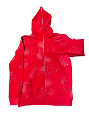 RETROVERT SMILEY HOODIE RED