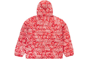 SUPREME MICRO HALF ZIP HOODED PULLOVER (FW22) RED PAISLEY