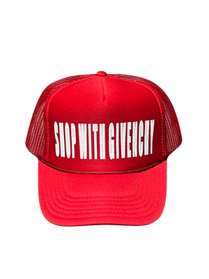 SHOPWITHGIVENCHY TRUCKER HAT RED