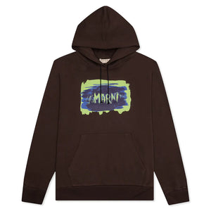 MARNI LONG-SLEEVED HOODED SWEATSHIRT CACAO BROWN