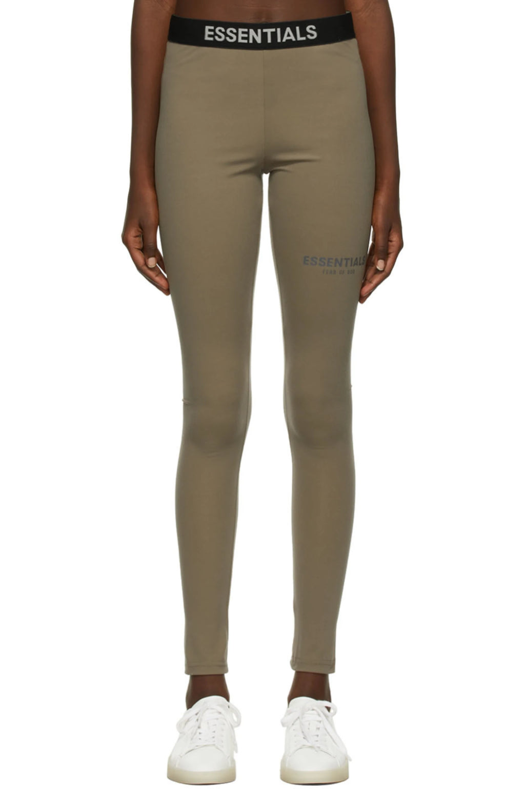 ESSENTIALS Taupe Thermal Waffle Logo Lounge Pants