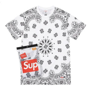 SUPREME HANES BANDANA TEE (2 PACK) WHITE