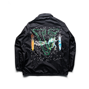 SAINT MICHAEL- SKULL VLONE COACH JACKET BLACK